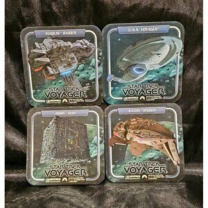 Vintage Trek Voyager Drink Coasters 1997 4 Coasters